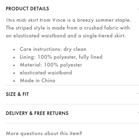 NWT Vince Striped Midi Skirt, size L, perfect summer staple to dress up or down - Picture 6 of 10